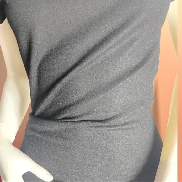 HELMUT Lang Sonar Wool Asymmetrical Black Dress Size P (XS) - Picture 3 of 15